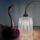 Vintage holophane glass globe lamp