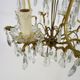 Bronze cage chandelier and glass tassels, with 4 lights. Chandelier tassels. 60s