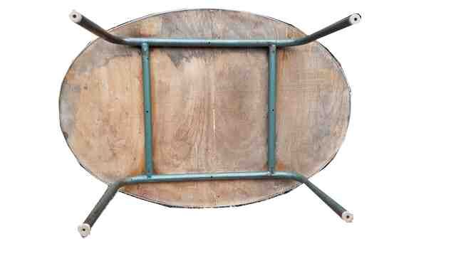 Oval coffee table on formica