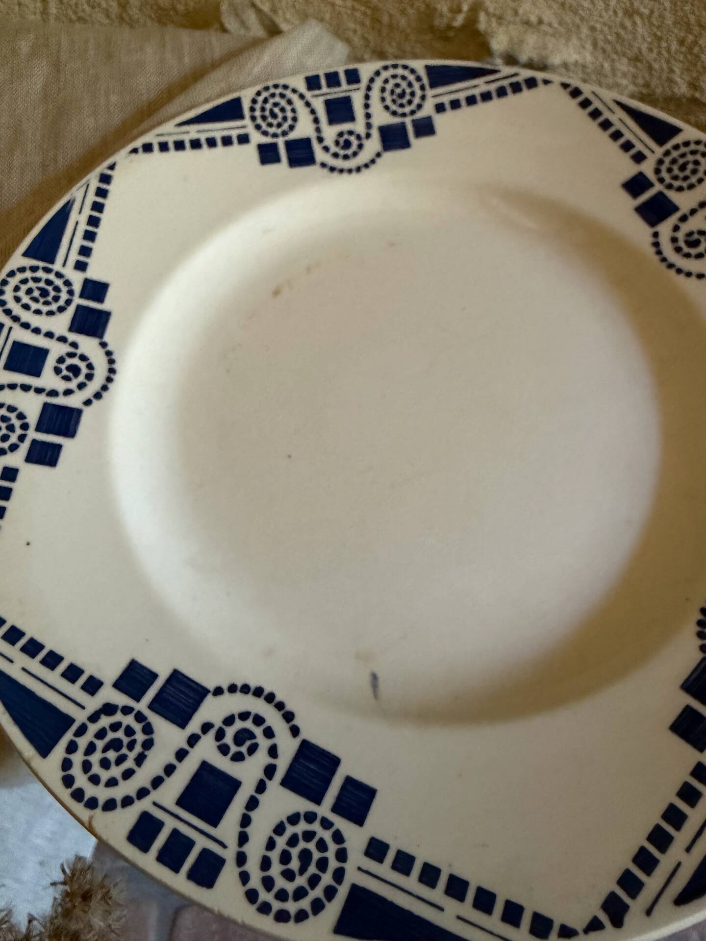 Assiettes plates Moulin Des Loups art déco