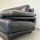 3-seater navy blue leather sofa by Natuzzi