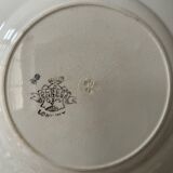 Series of 8 dessert plates 1900 in Longwy earthenware