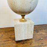Philippe Barbier Lamp Maison Barbier Travertine and Brass Vintage 1970 - 60