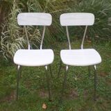 Duo of 60 - 70s Formica chairs