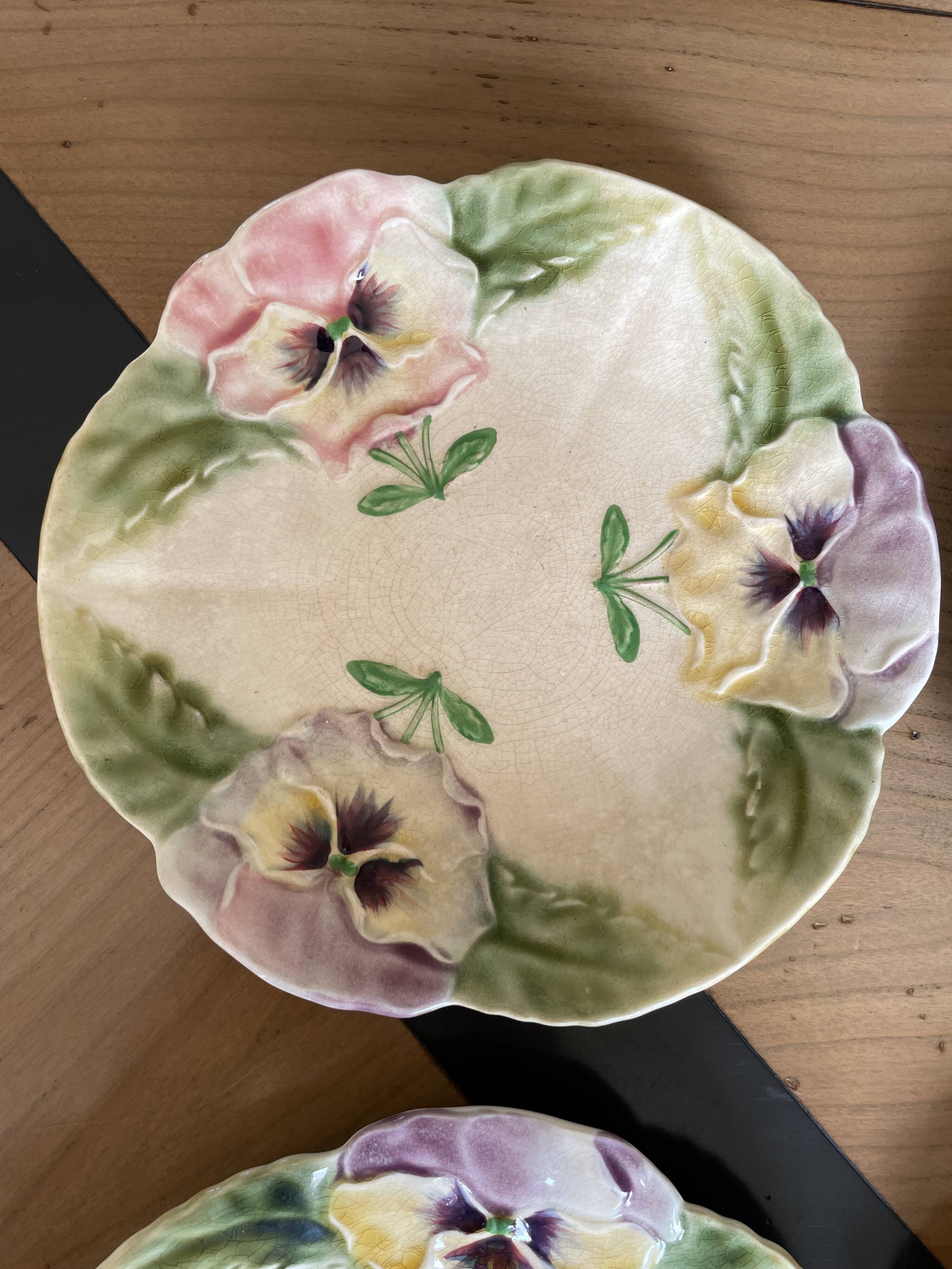 Set of 6 dessert plates in earthenware