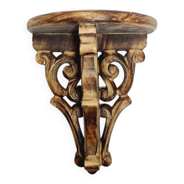 Étagère en bois allemande Art Nouveau, années 1950