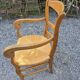 Oak straw armchair