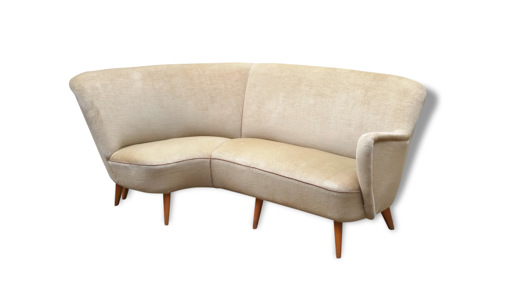Asymmetric Organic 50s sculptural sofa