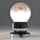 Vintage ball chrome table lamp with red light switch, 1960-1970