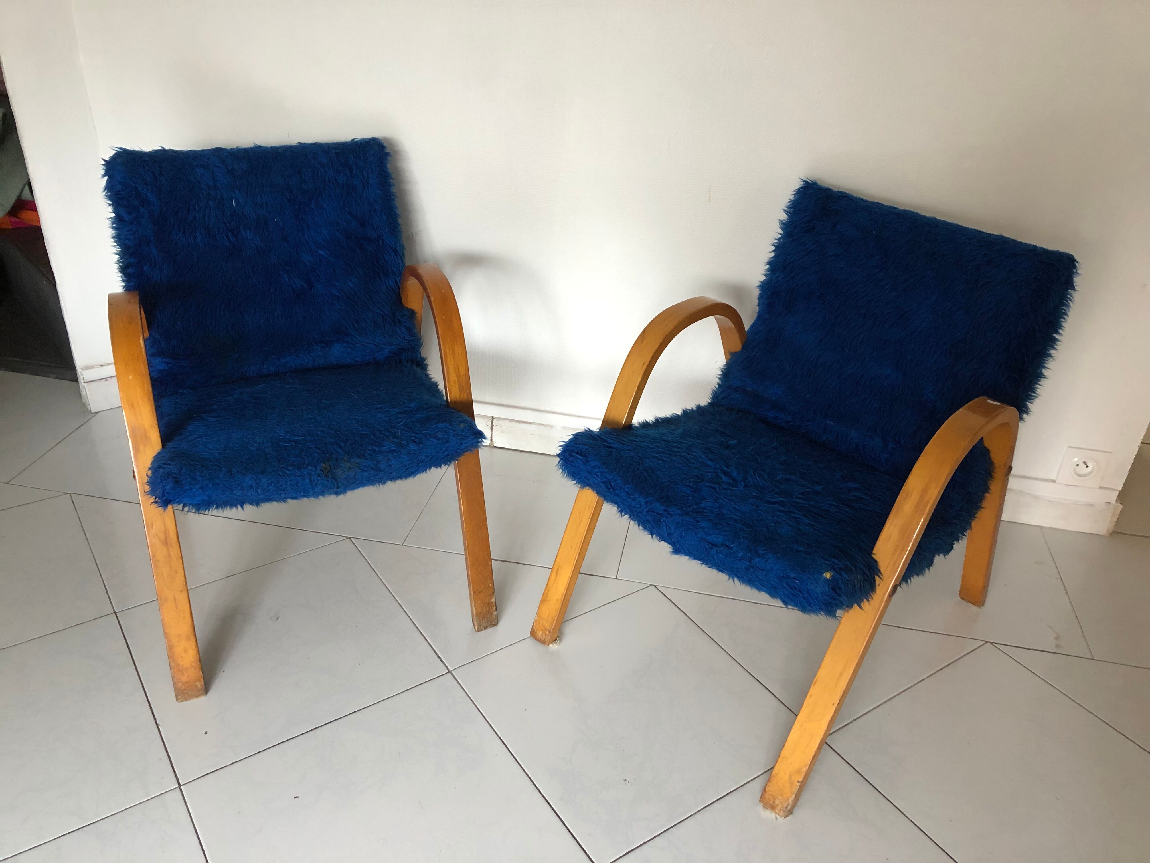 Fauteuils poil scandinave