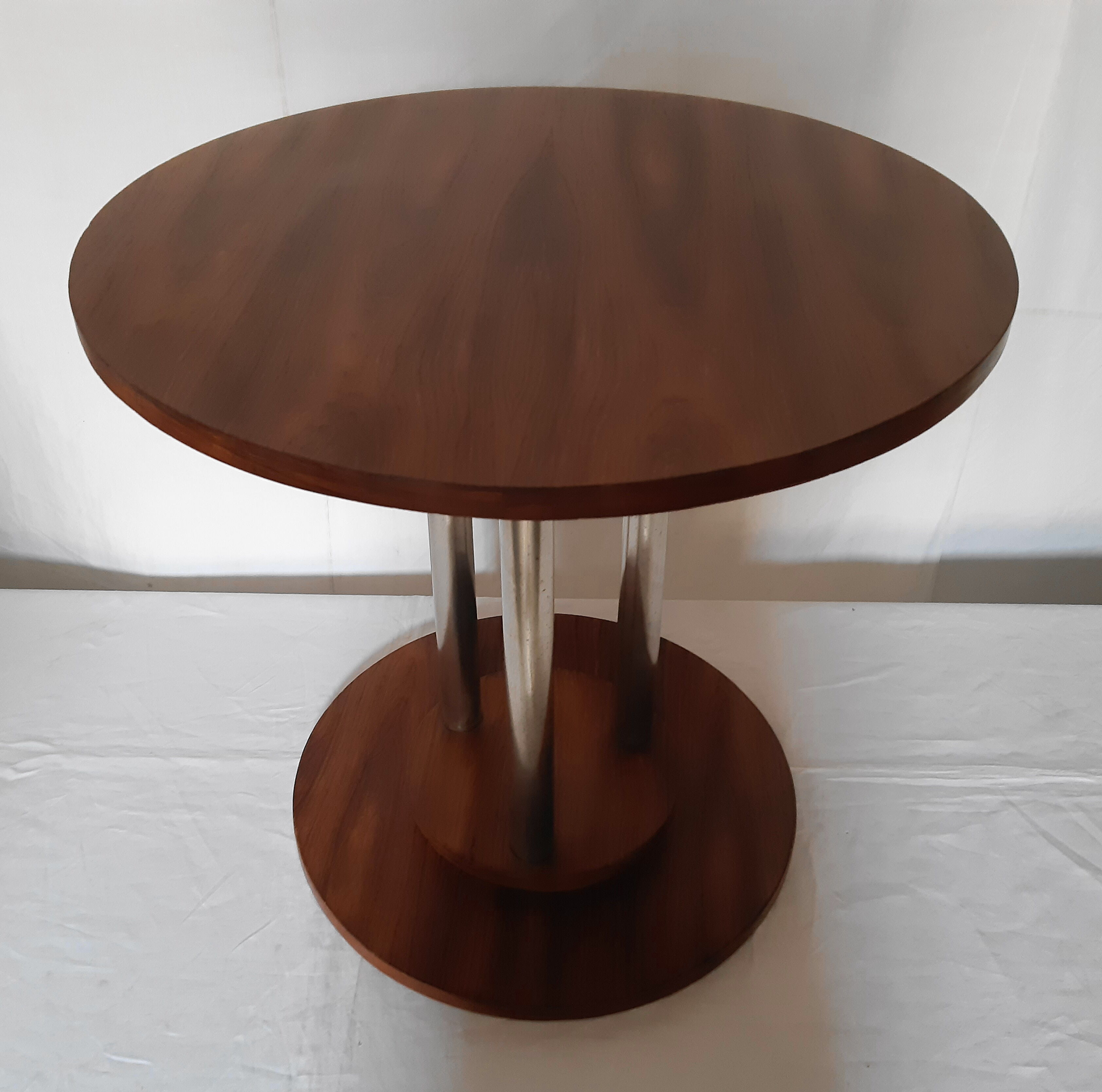 Table gueridon art deco en palissandre, années 30