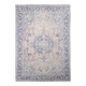 Tapis persan vintage bleu et beige sable, 246x344 cm