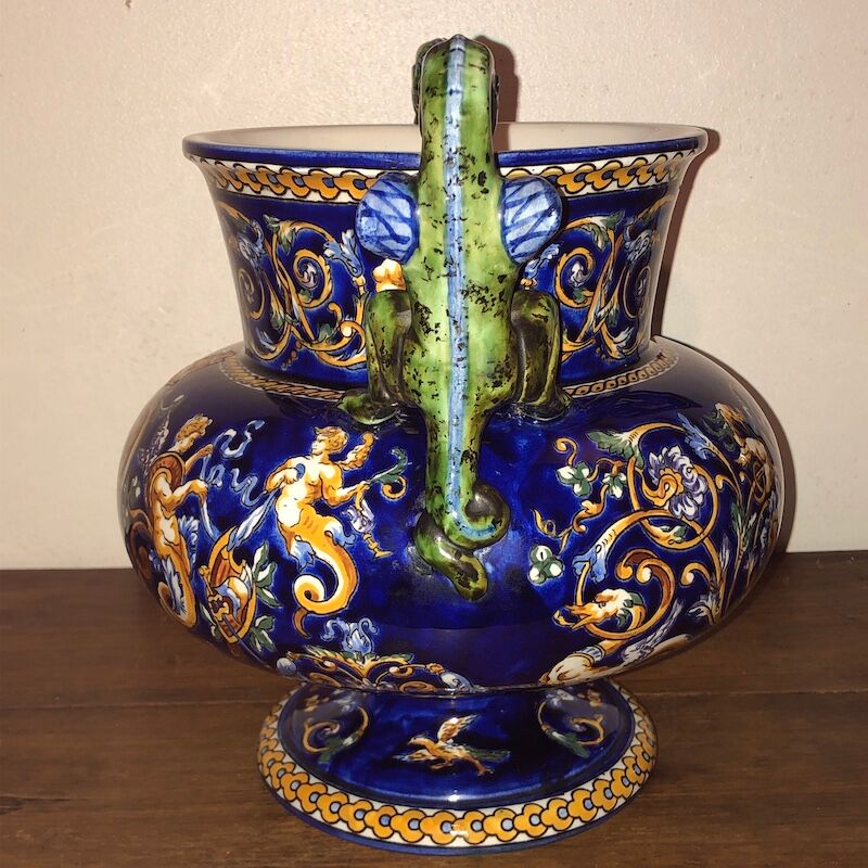 Big vase gien dragon coves blue renaissance décor