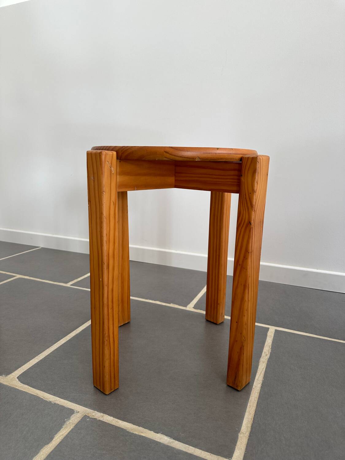 Vintage pine stool