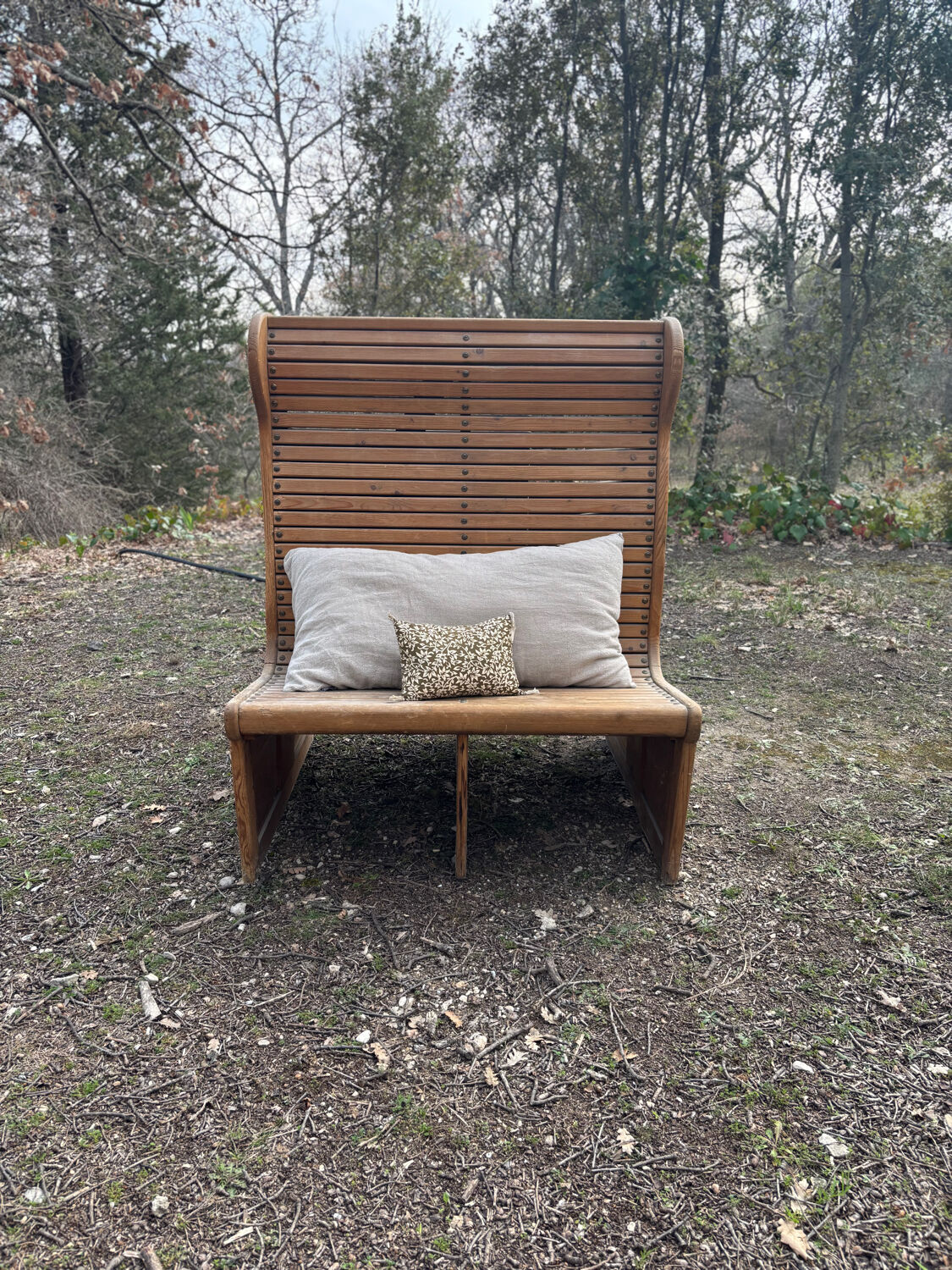 Old double-sided bench