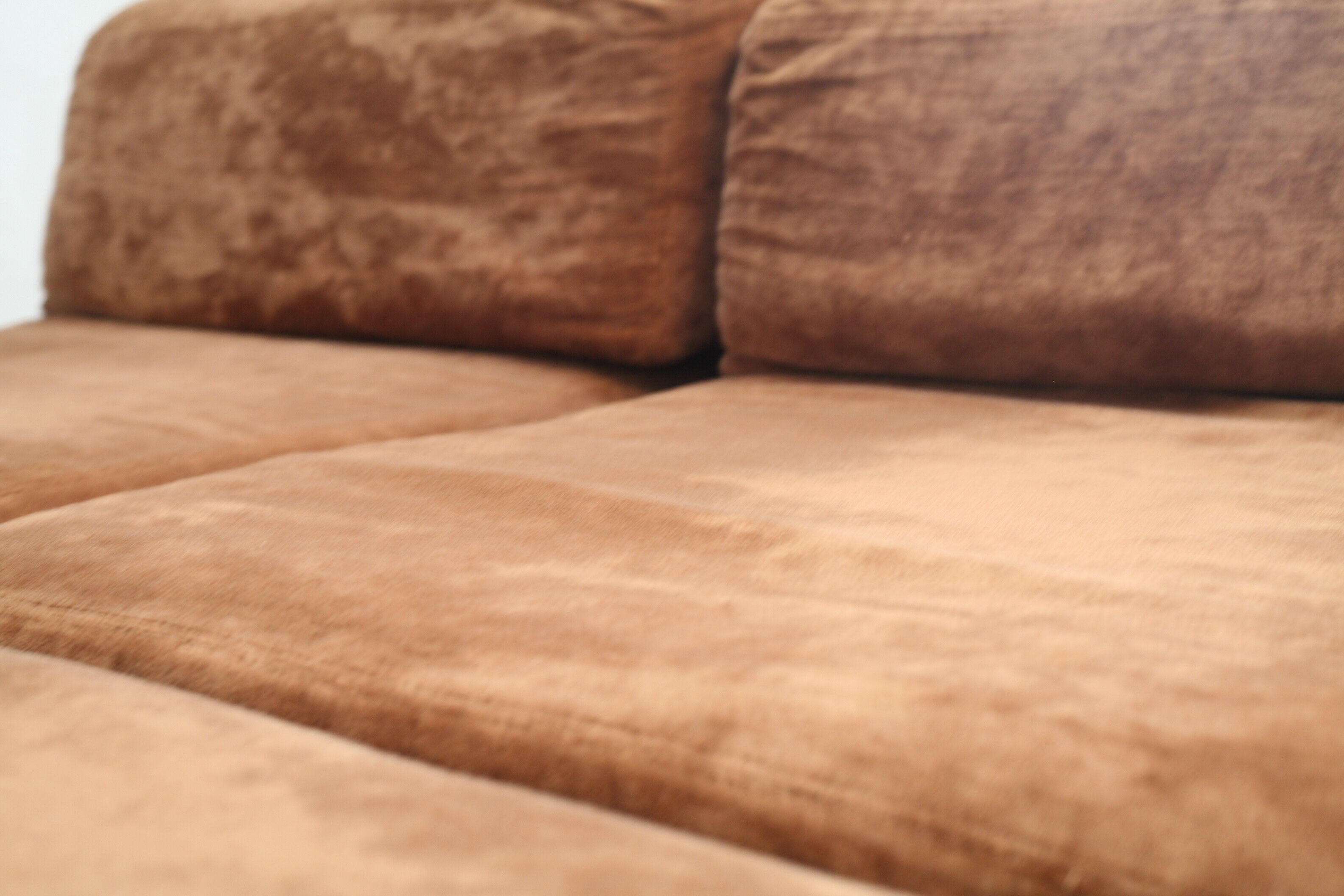 70s modular sofa, light brown velvet