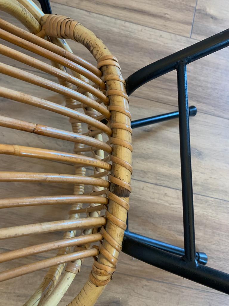 Pair of rattan armchairs for children