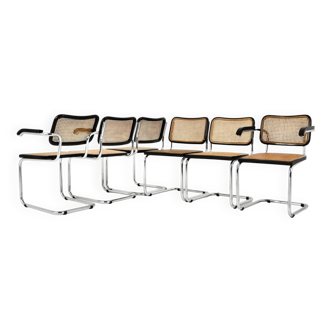 Ensemble de 6 Chaises de salle à manger Style B32 par Marcel Breuer