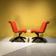 Orange Lounge Chair By Kiga Spa For Knoll, Germany, 1960's