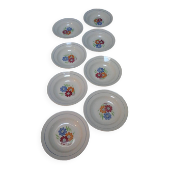 8 Agnès soup plates / KG Lunéville