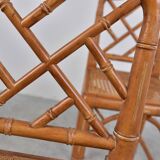 Pair of faux bamboo children chairs, 1960s
