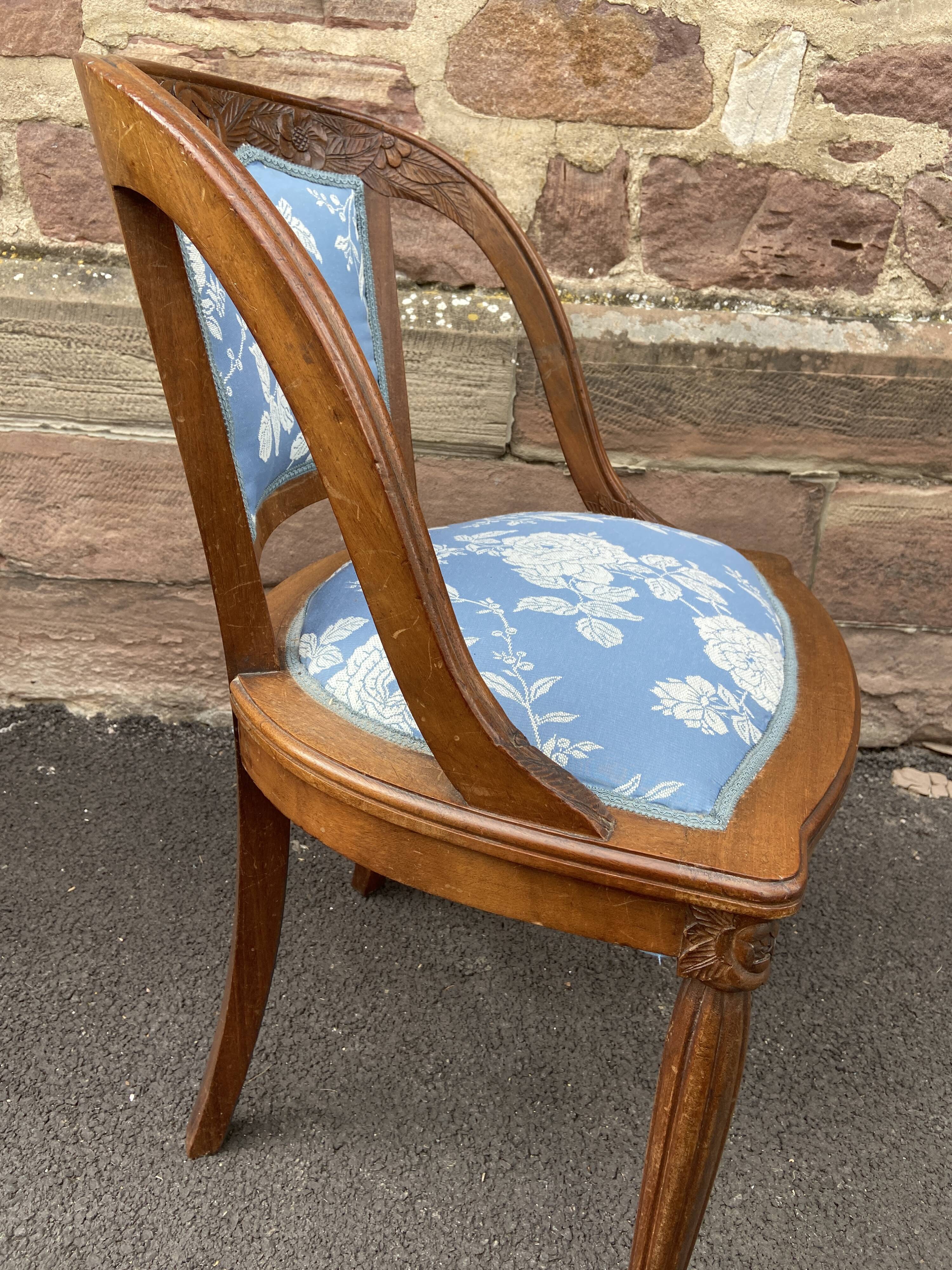 Office armchair gondola art deco mahogany 1930