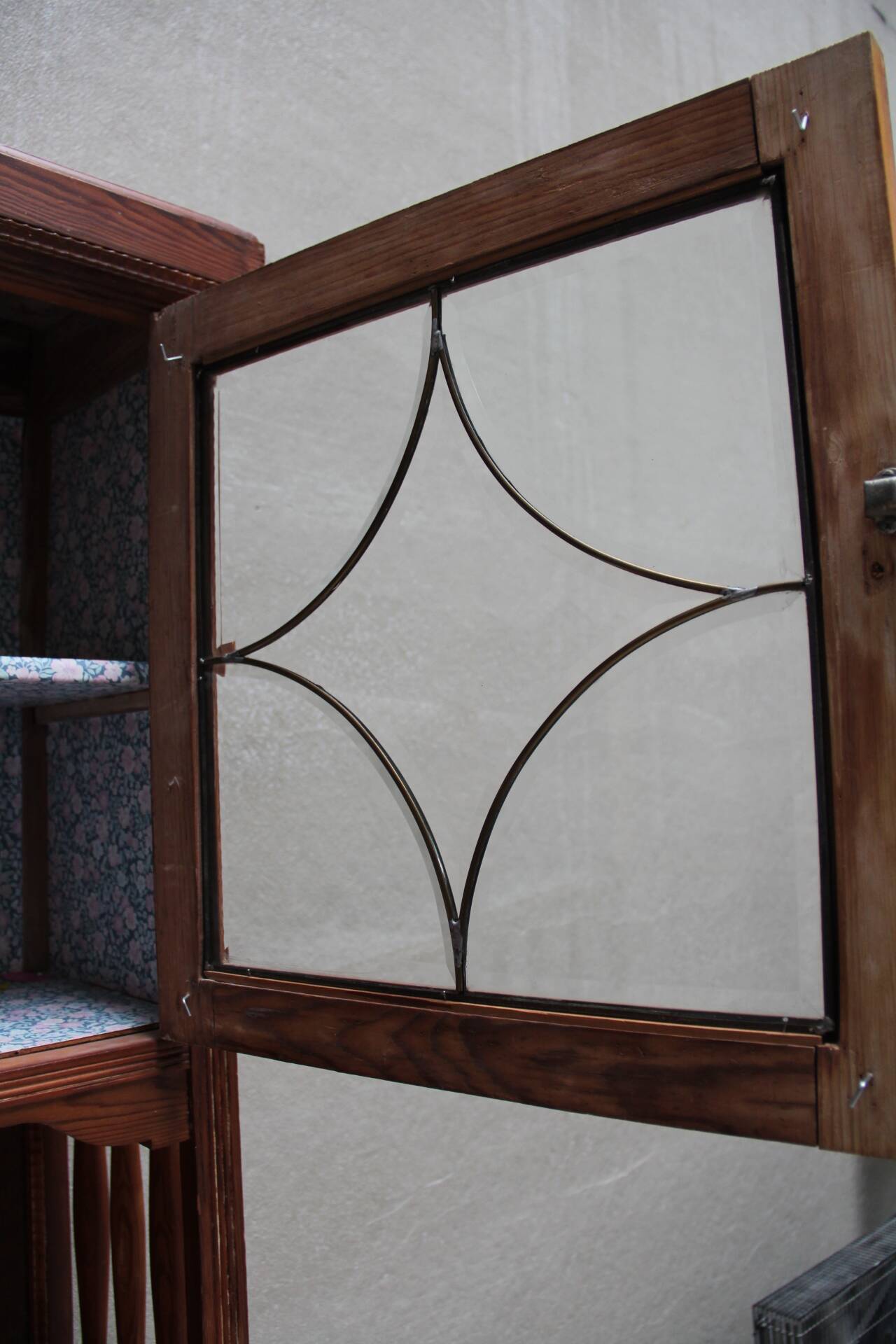 Art Deco pine dresser, beveled glass