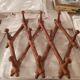 Extendable wall coat rack