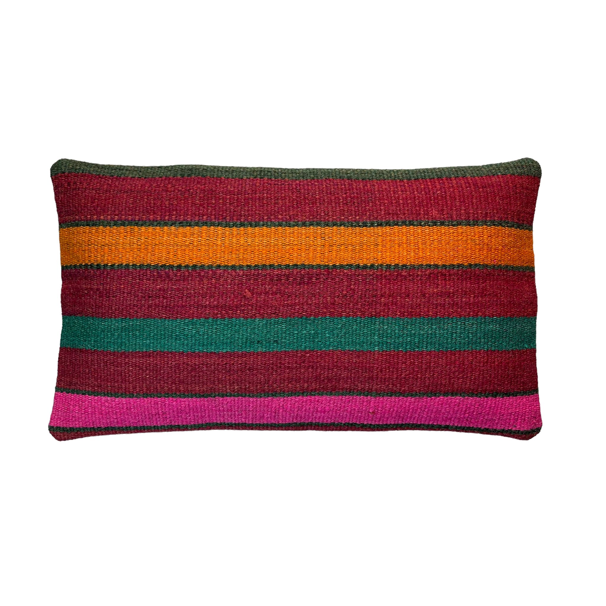 Housse de coussin vintage turque faite à la main, 30 x 50 cm