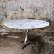 Large round Carrara marble table, Italy, 1970s