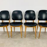 4 Baumann Pegasus chairs, black, 60s