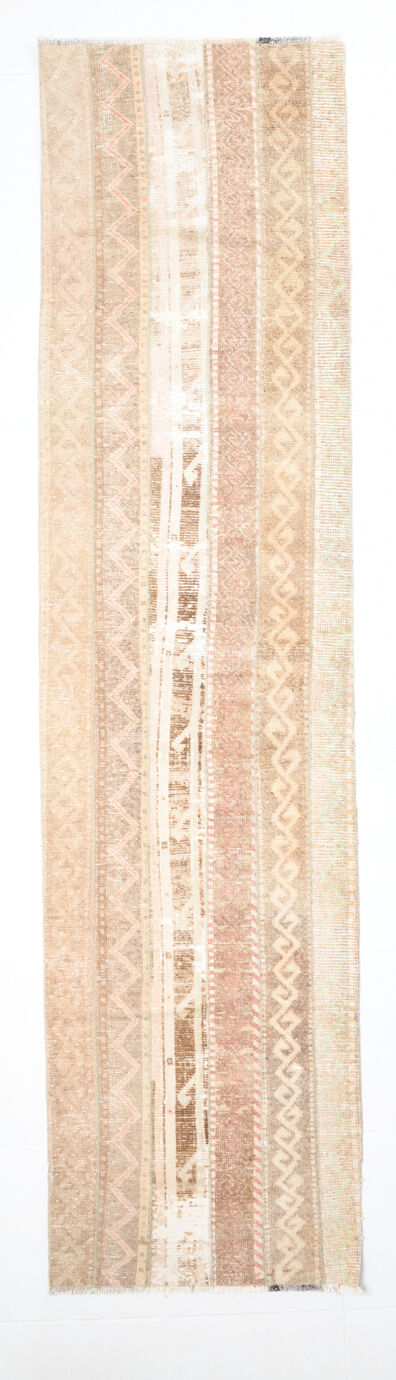 2x9 narrow vintage runner rug, 282x70cm