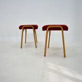 1960s Ludvik Volak beech stools by Drevopodnik Holesov, Czechoslovakia