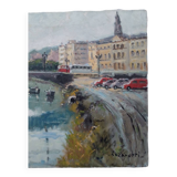 Oil on canvas Bilbao signed Lazarotti