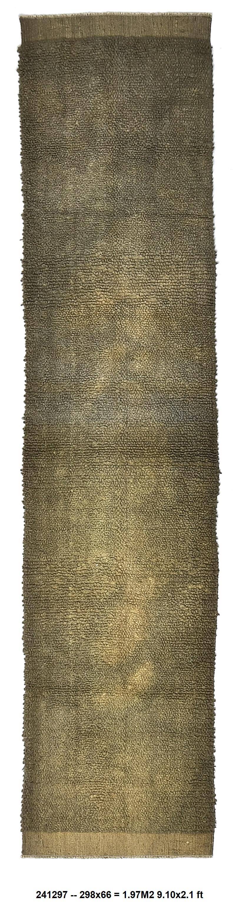 Green Moroccan Berber Runner Rug 66x298Cm SK 241297