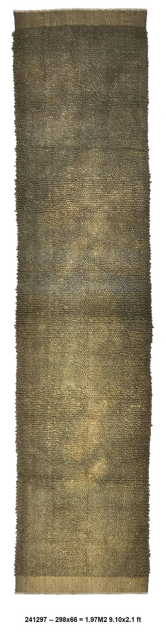 Tapis de couloir berbère marocain vert 66x298 cm SK 241297
