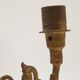 Stunning Pair of Large Antique 3-Arm Gilt Bronze Piano Sconce Candle Holders 4916