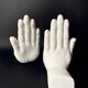 Vintage white ceramic hand bookends
