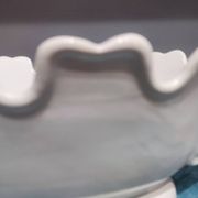 White earthenware glass cooler