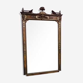 Mirror painted and gilded time XIX th century