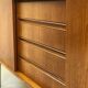 Danish teak sideboard with two sliding doors and 4 central drawers
