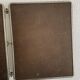 Vintage 1930s triptych barber mirror in brown shagreen - 30 x 77 cm