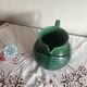 Green ceramic pitcher Sarreguemines vintage tableware