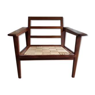 Fauteuil scandinave en teck – années 60