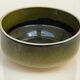 Large vintage ceramic bowl in olive green enamel - 1970s