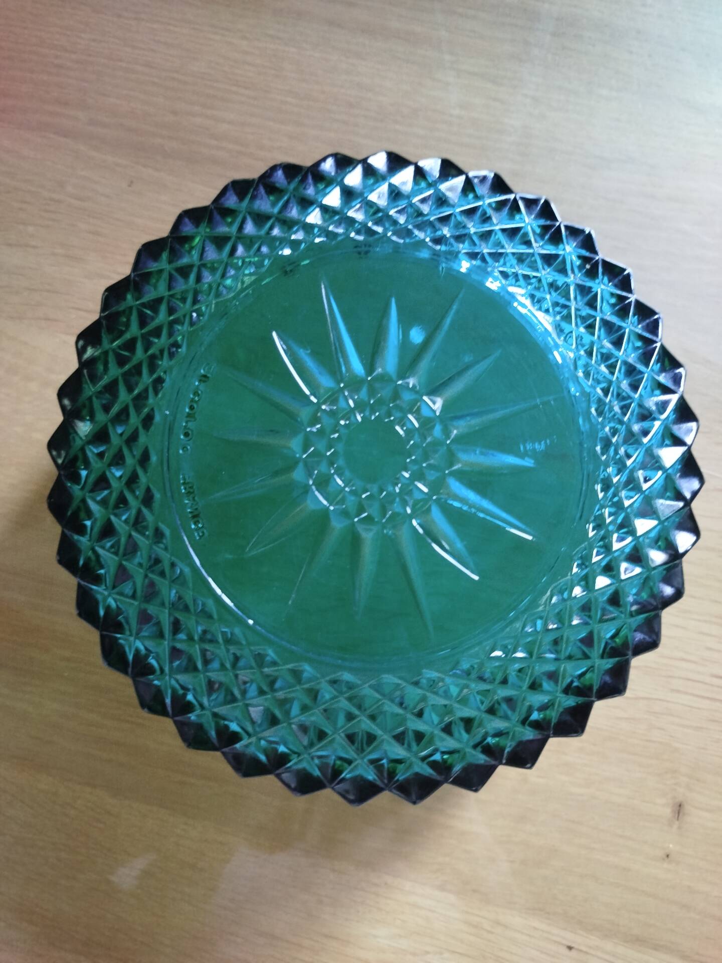 Emerald green Arcoroc salad bowl