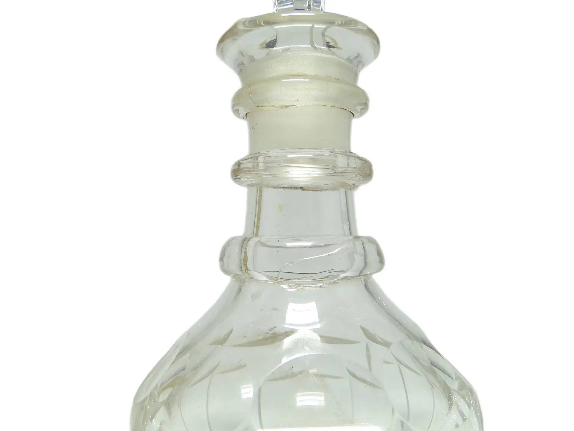 Carafe Biedermeier, cristal, France, 19e siècle