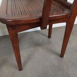 Pair of wooden bridge armchairs