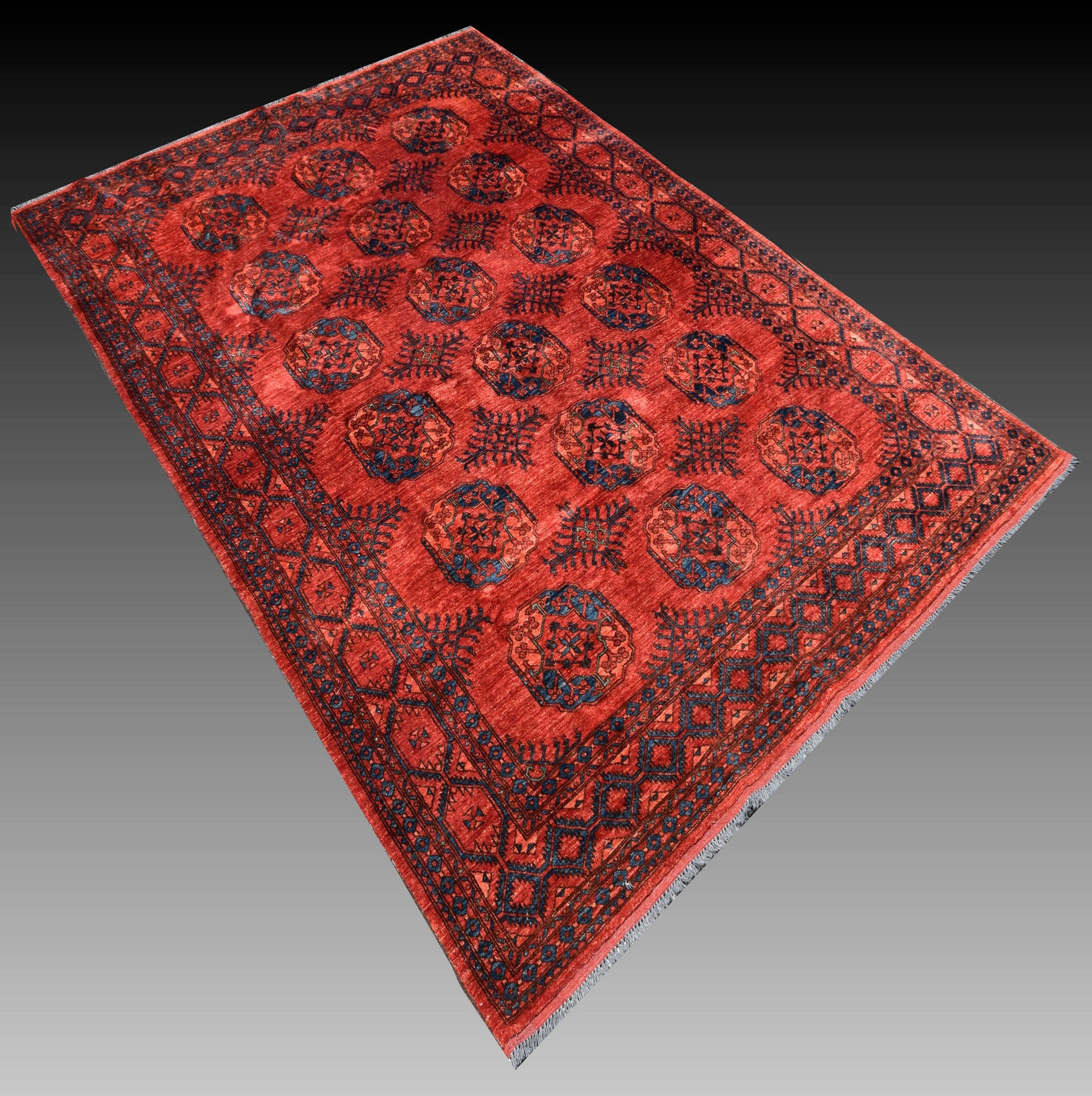 Oriental carpet Boukhara Turkmen Afghanistan: 350 x 255 cm