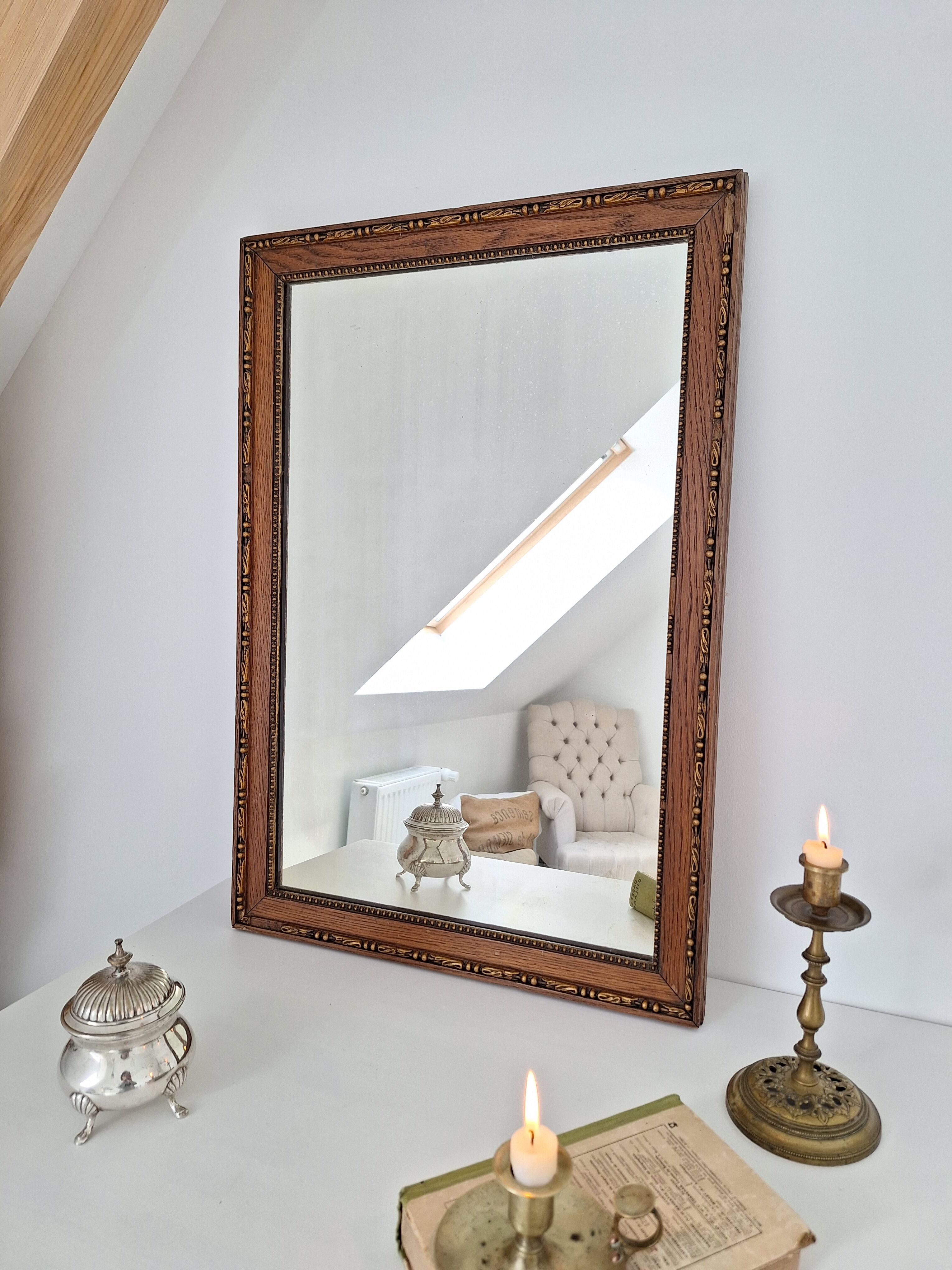 Wooden mirror 68x47cm